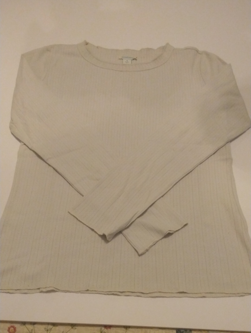 Sundance Cream Ribbed Crewneck